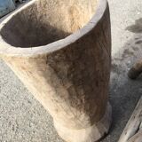 ANCIENT AFRICAN WOODEN MORTAR AND PESTLE 2
