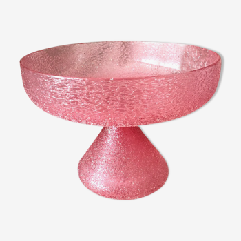 Coupe en cristal givre de couleur rose