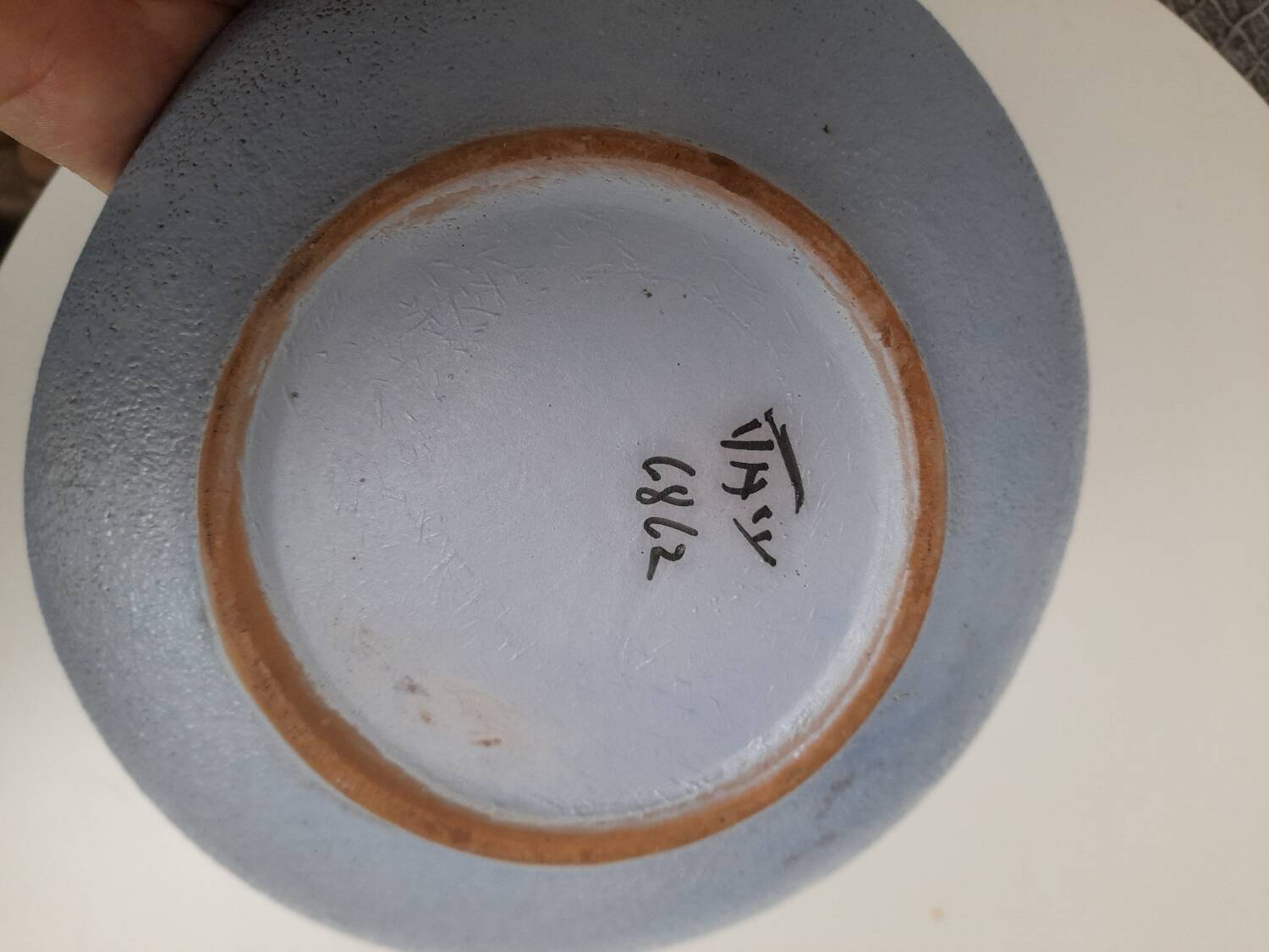 Italian lined ceramic dish, 1950s