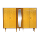 Large vintage mid century modern 5-door Wardrobe in Maple and Teak, 1950s