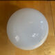 Antique Ceiling Light White Opaline Ball + Porcelain Support