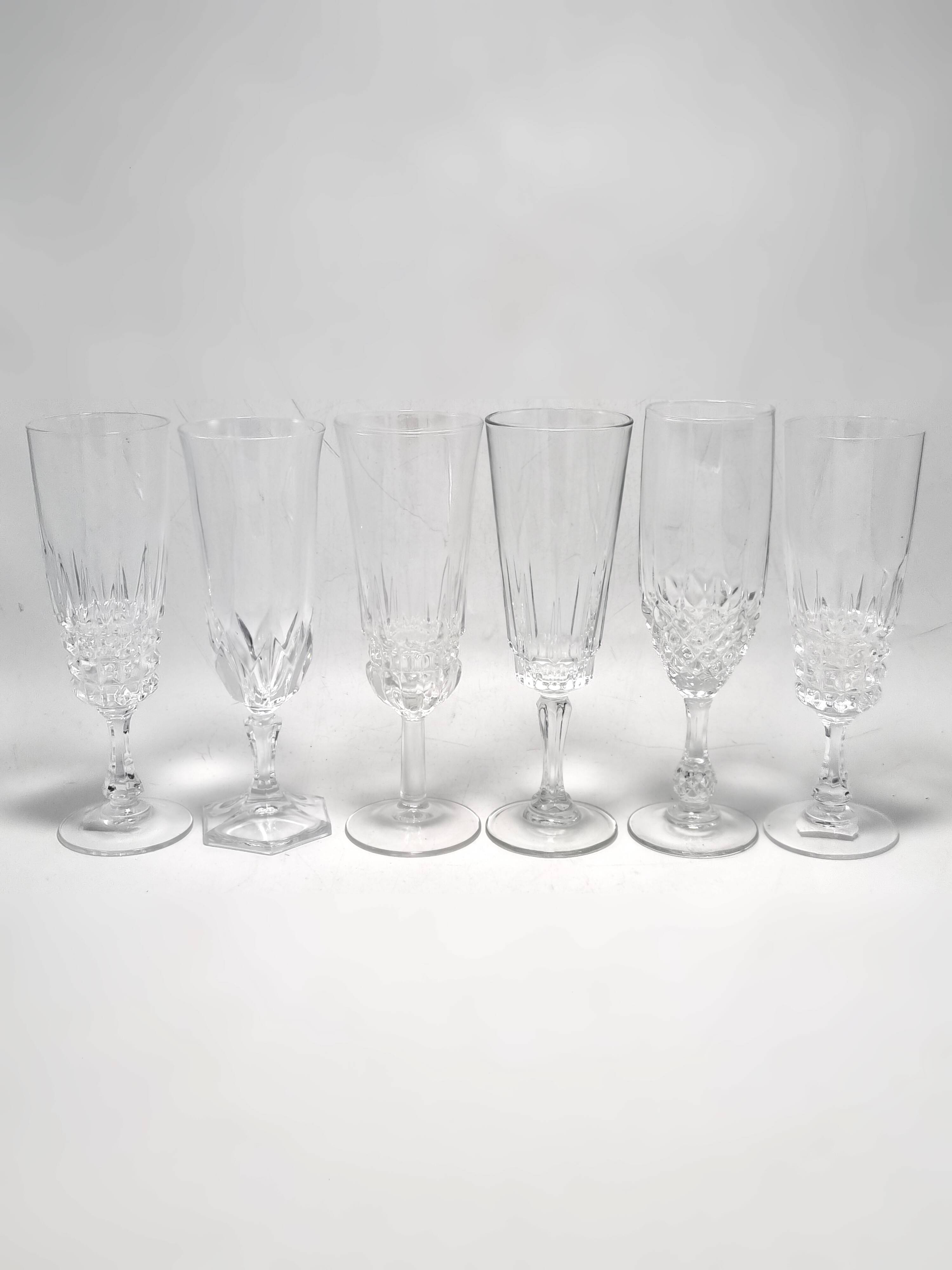 6 champagne flutes