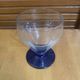 Set of 23 Stemmed Glasses Transparent Glass + Cobalt Blue Stems Vintage