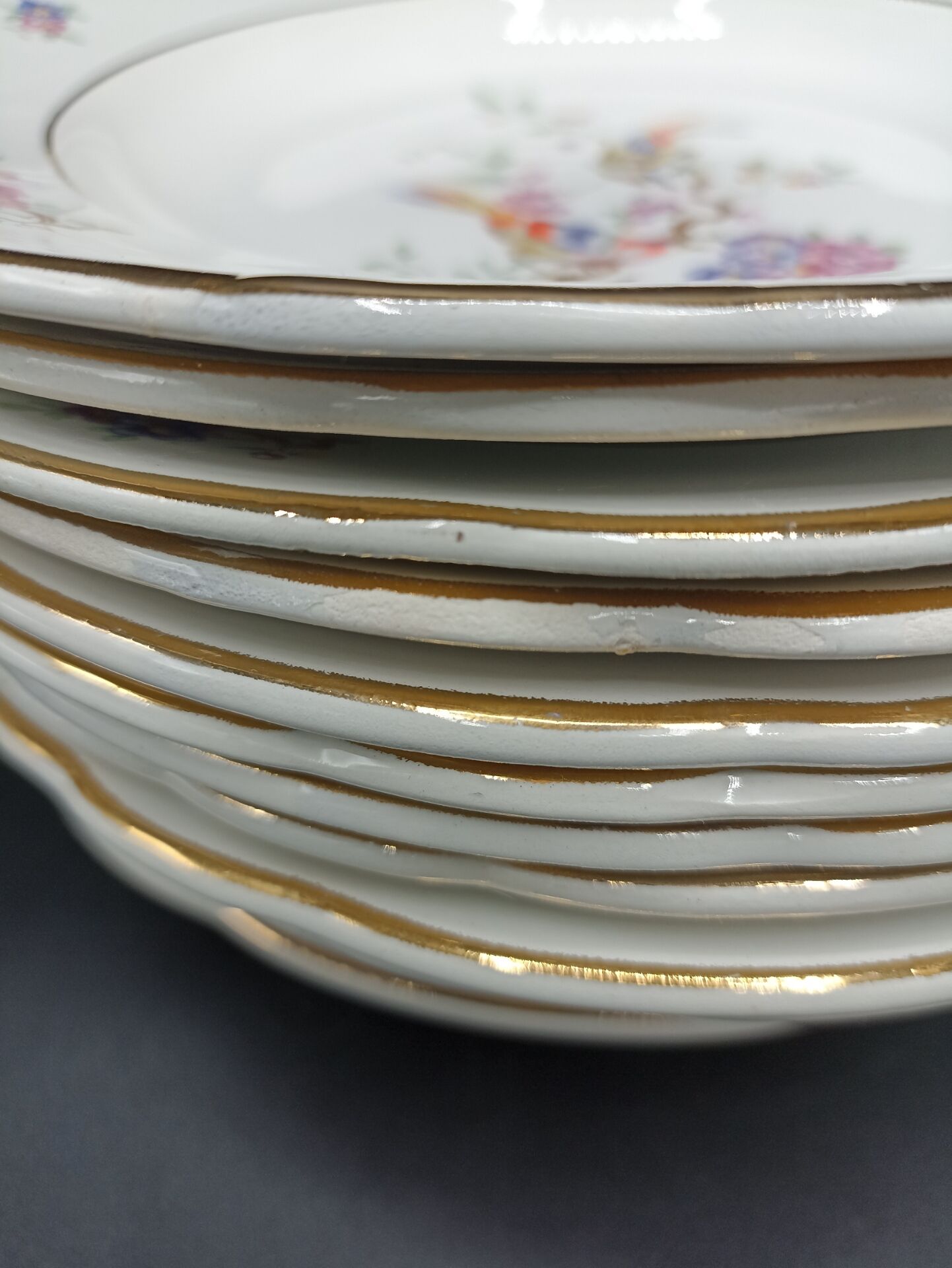 12 hollow plates Badonviller KG Lunéville - Birds