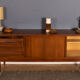 Restored 1960s Long Aformosia Sideboard By White & Newton