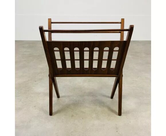 Scandinavian folding magazine door wood 60s