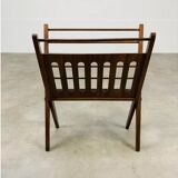 Scandinavian folding magazine door wood 60s