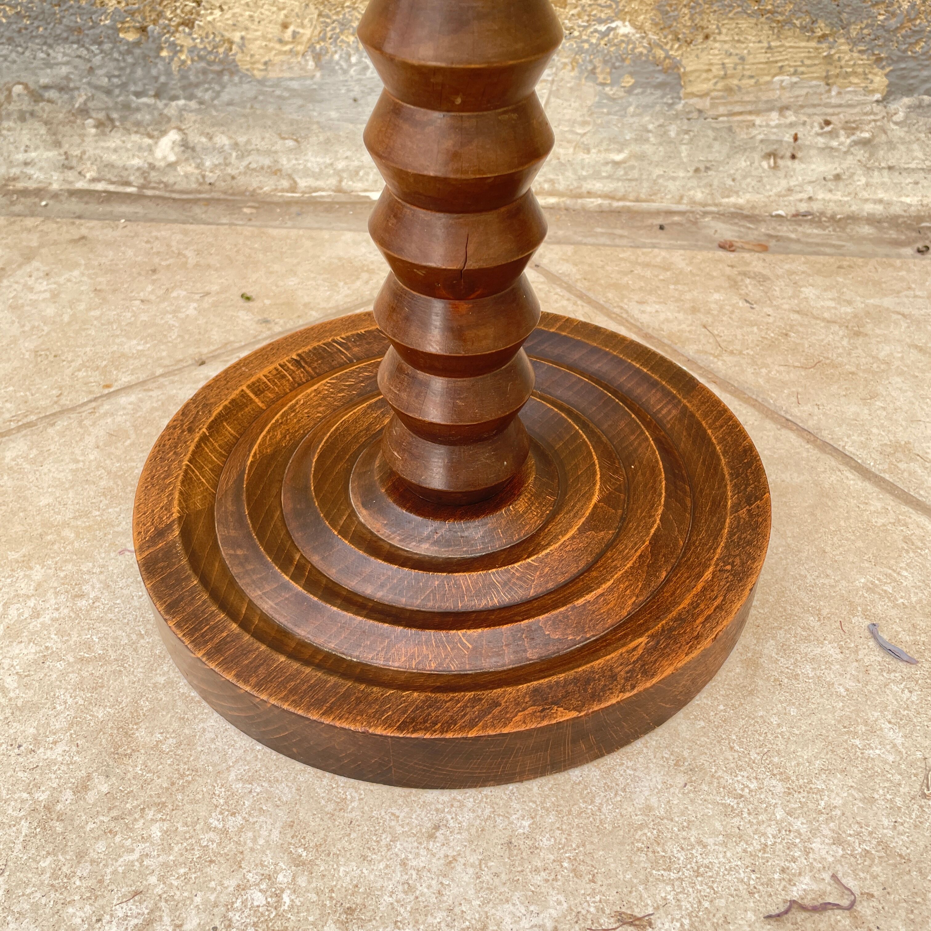 Charles Dudouyt wooden pedestal table