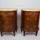 Paire de chevets Art Déco demi-lune en acajou vers 1925