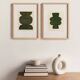 Duo of paints - pow and mood - dark khaki green - signed eawy