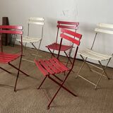 Set of 5 guinguette chairs