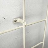 Minimalist white wire coat rack from mid-century Germany, 1960s.