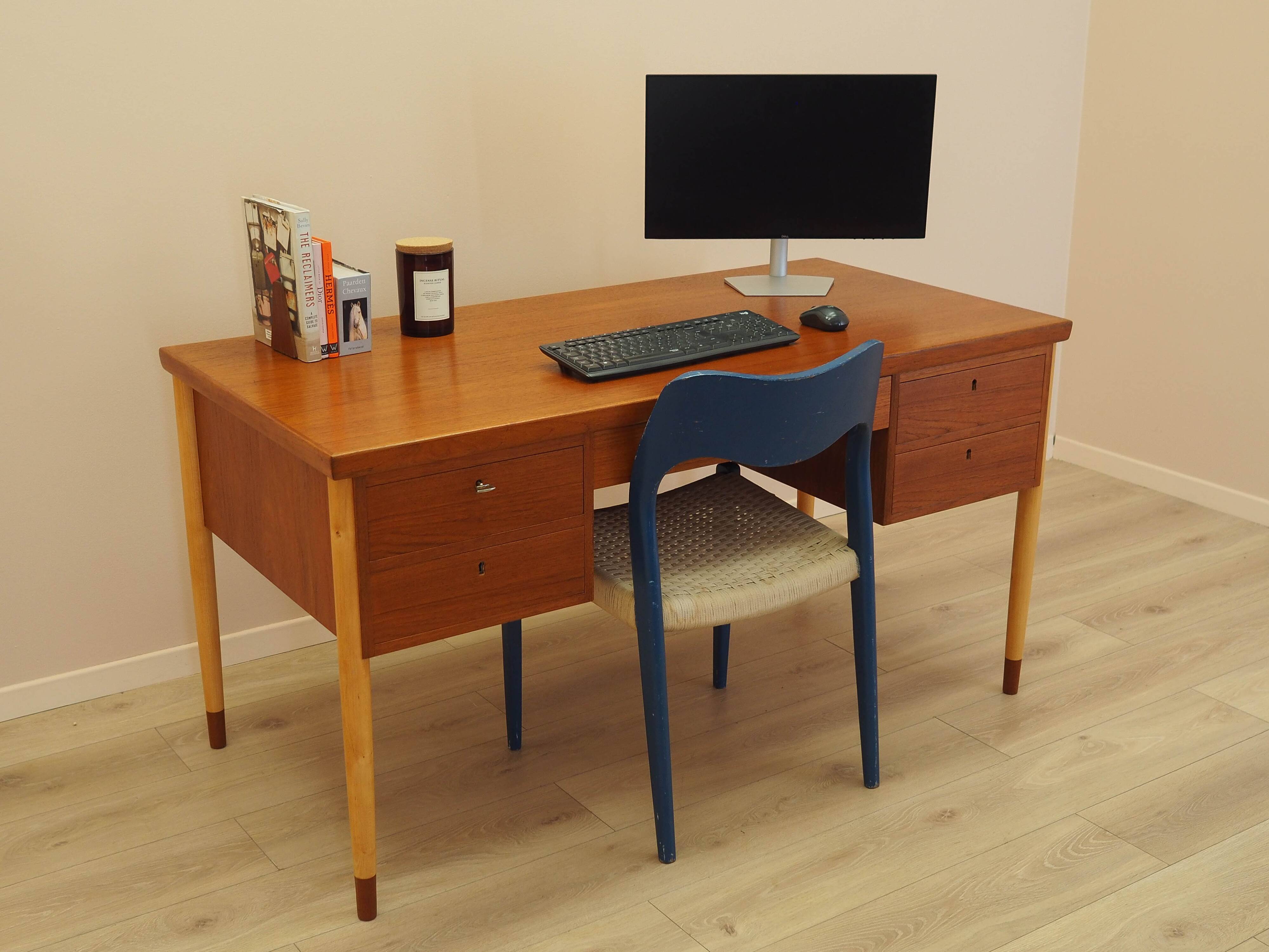 Teak desk, Danish design, 1970s, made in Denmark