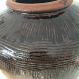 Asian jar in enamelled sandstone