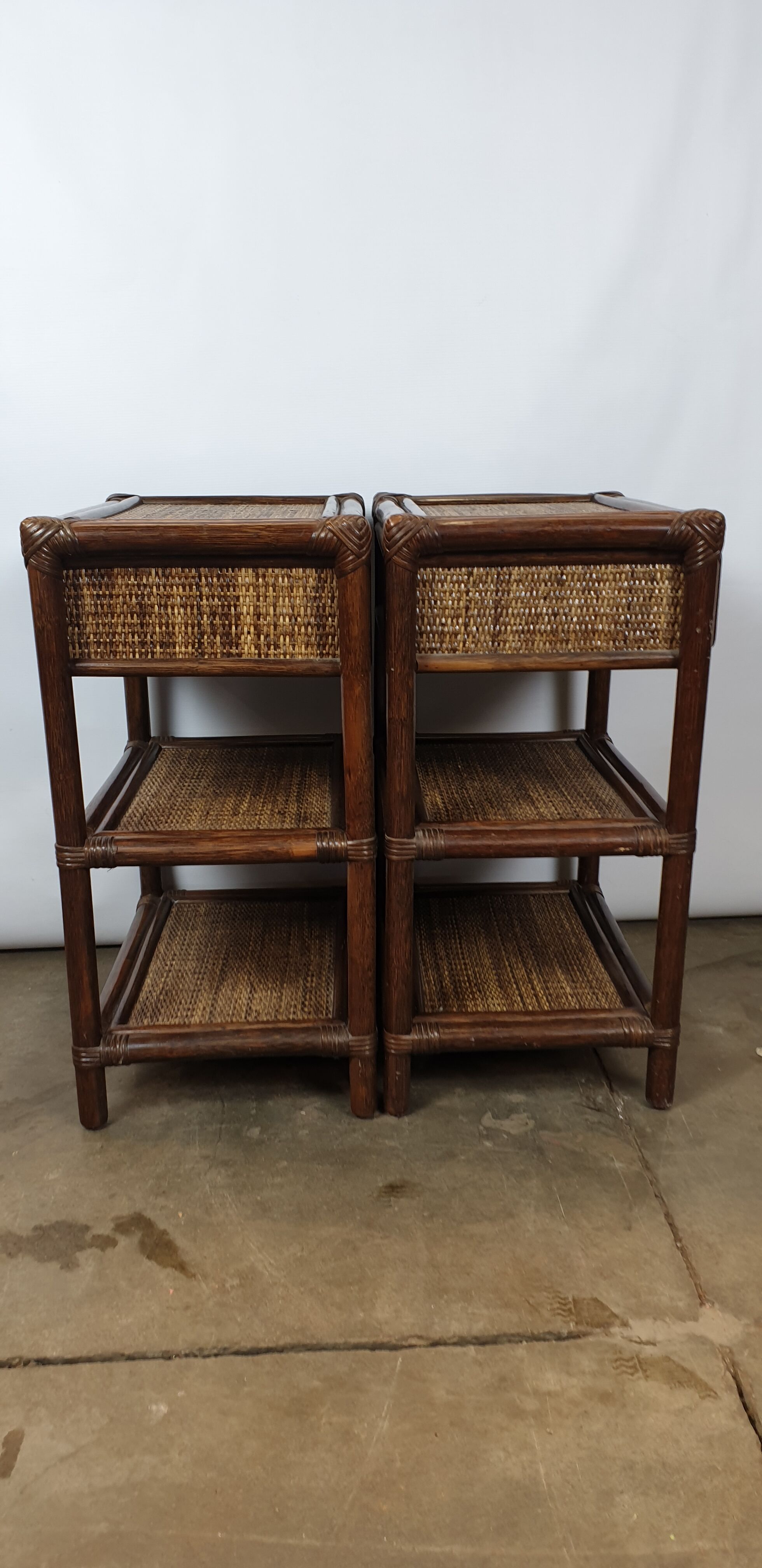 Bamboo bedside tables