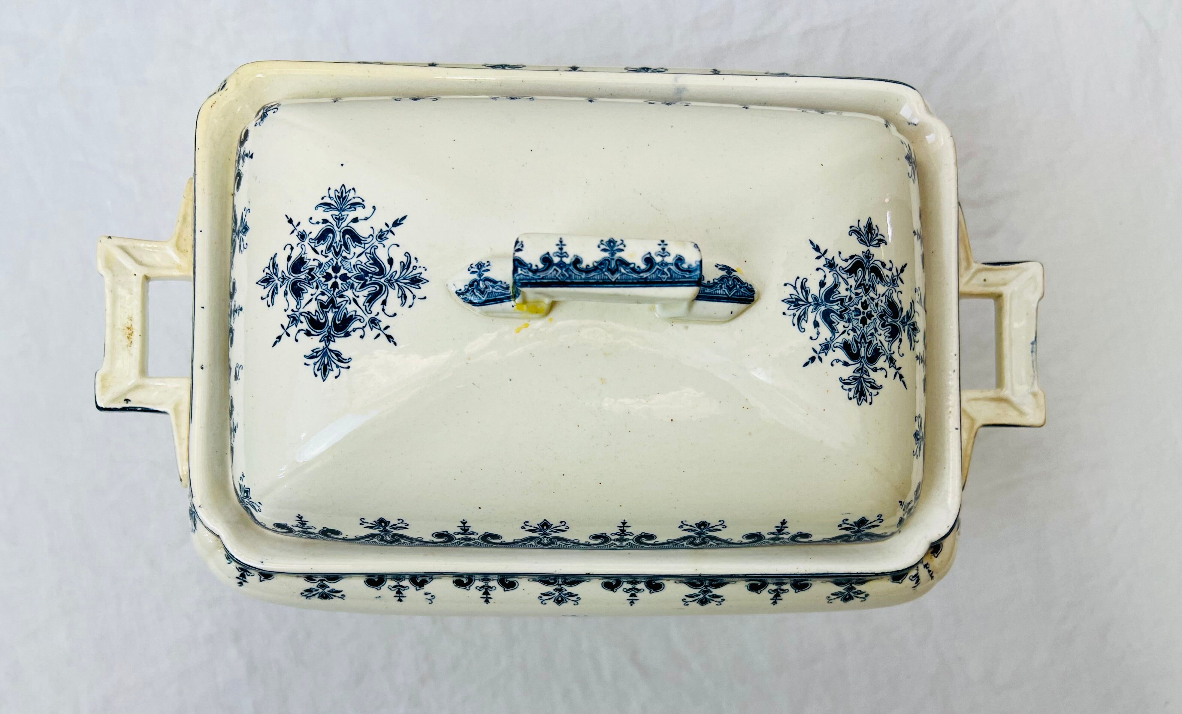 Soup tureen iron earthenware Clairefontaine