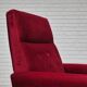1970s, Danish highback armchair, original condition, red furniture velour.