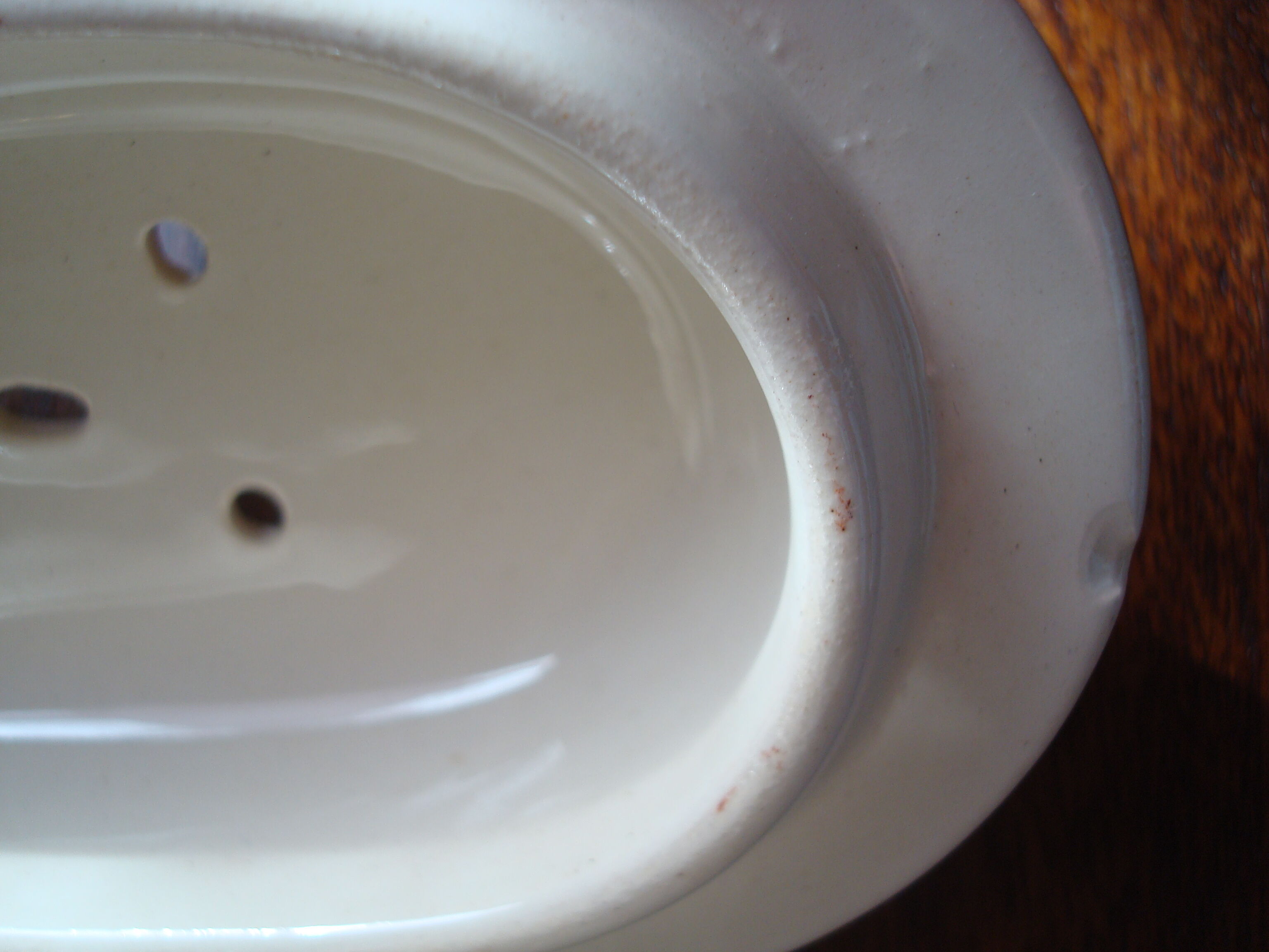 Brush holder and soap holder hamage nord, art nouveau, floral décor edging gold.