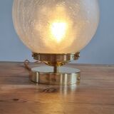 Cracked glass table lamp