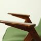 Pair of vintage royal green armchairs by Chierowski