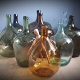 Demi-john 10L round light green sling neck