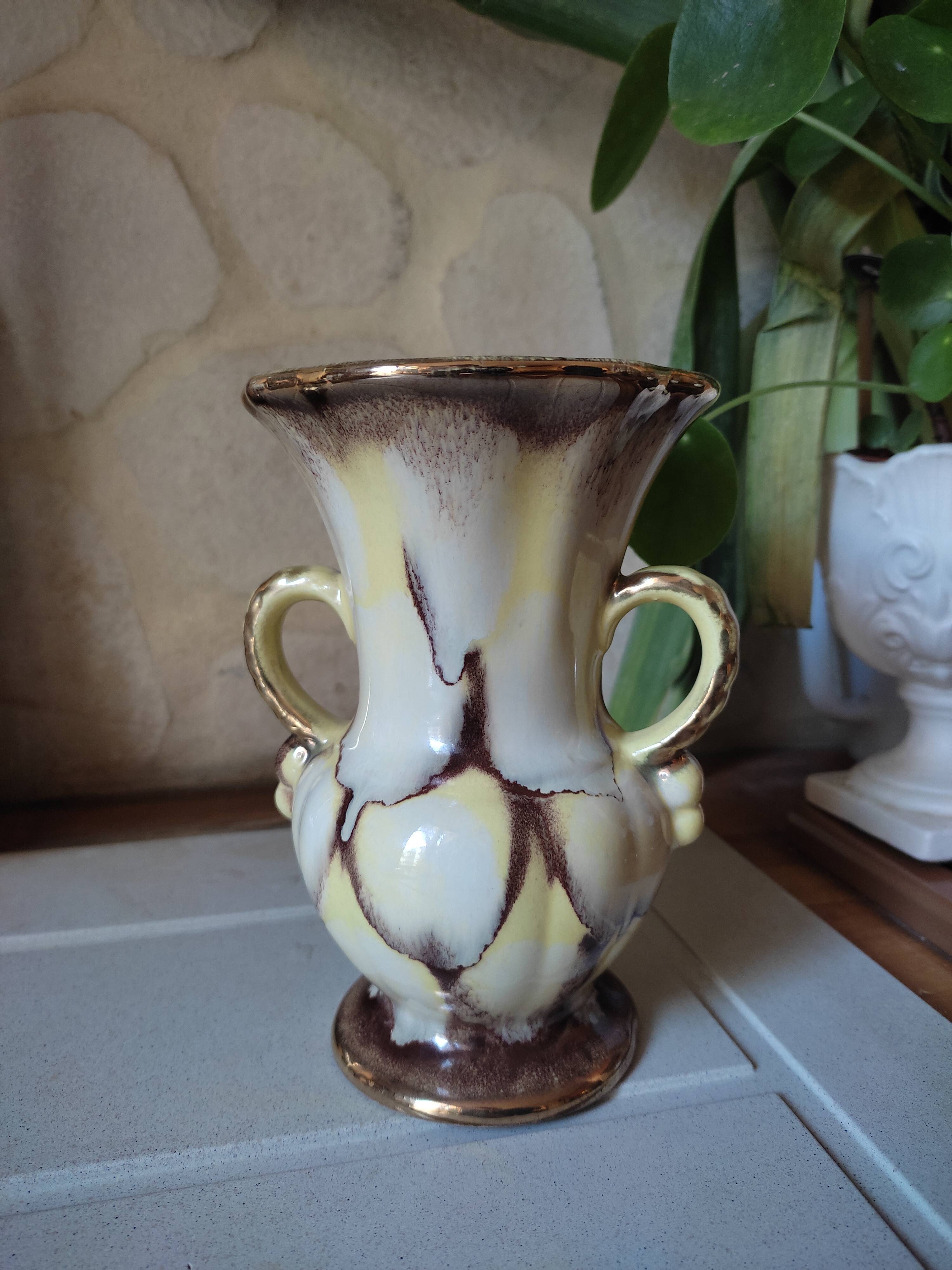 Vase 50s in marbled earthenware