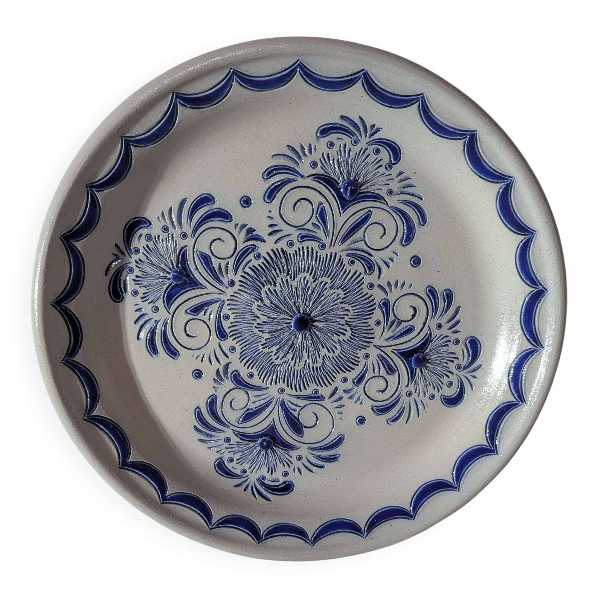 Salt-glazed stoneware wall plaque from Betschdorf – Fortuné Schmitter