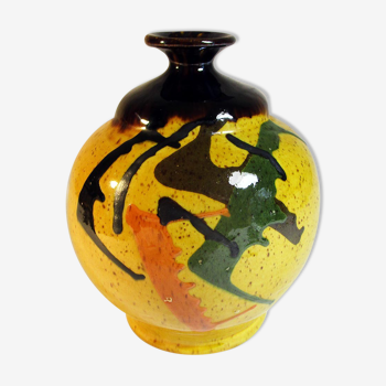 Vase en céramique mouchetée