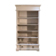 Bookcase, shelf, storage cabinet in solid wood white
