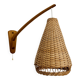 Elm and Wicker Wall Lamp