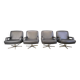 Set of 4 swivel chairs by Bernd Munzebrock for Walter Knoll, 1970s