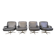 Set of 4 swivel chairs by Bernd Munzebrock for Walter Knoll, 1970s