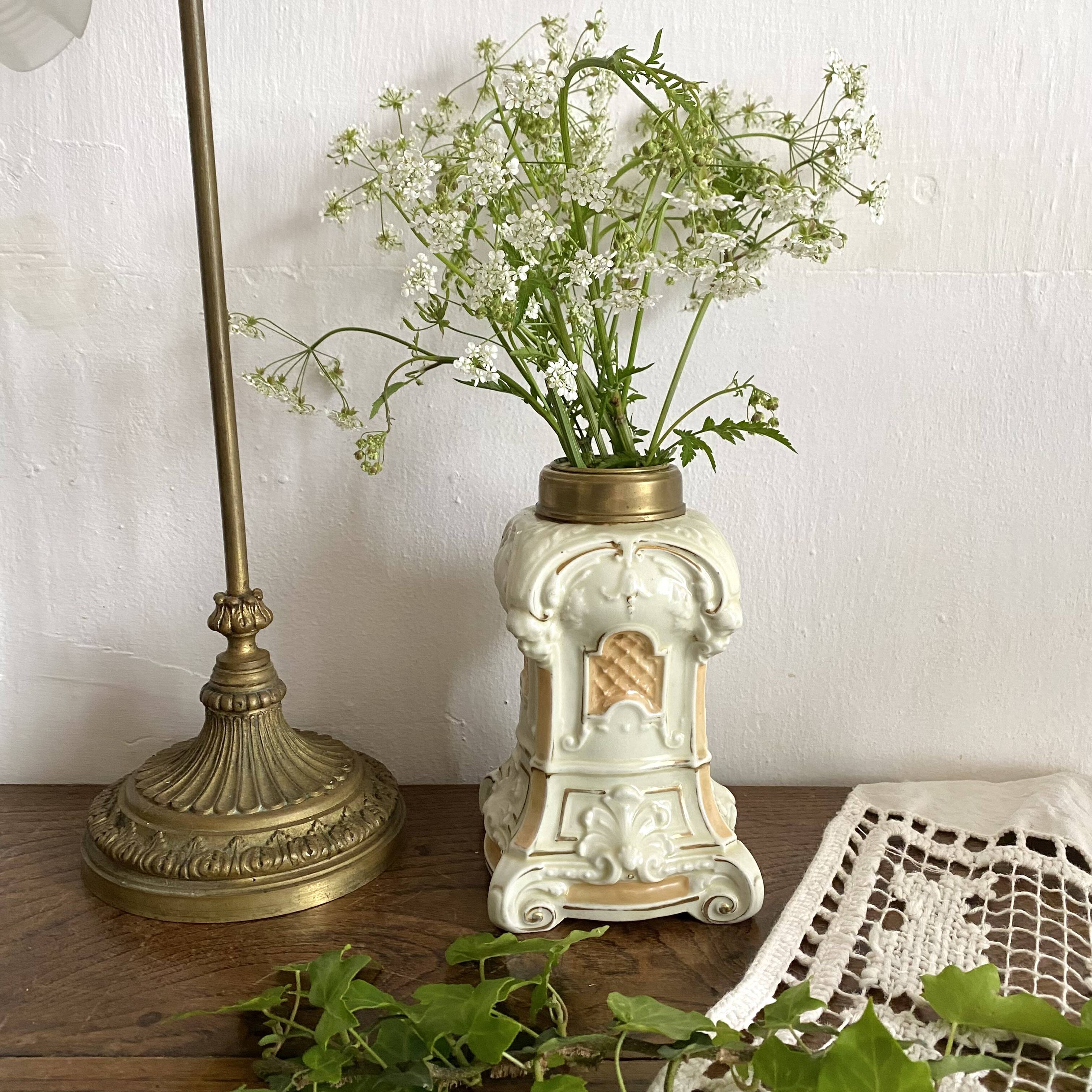 Homemade ceramic vase slip