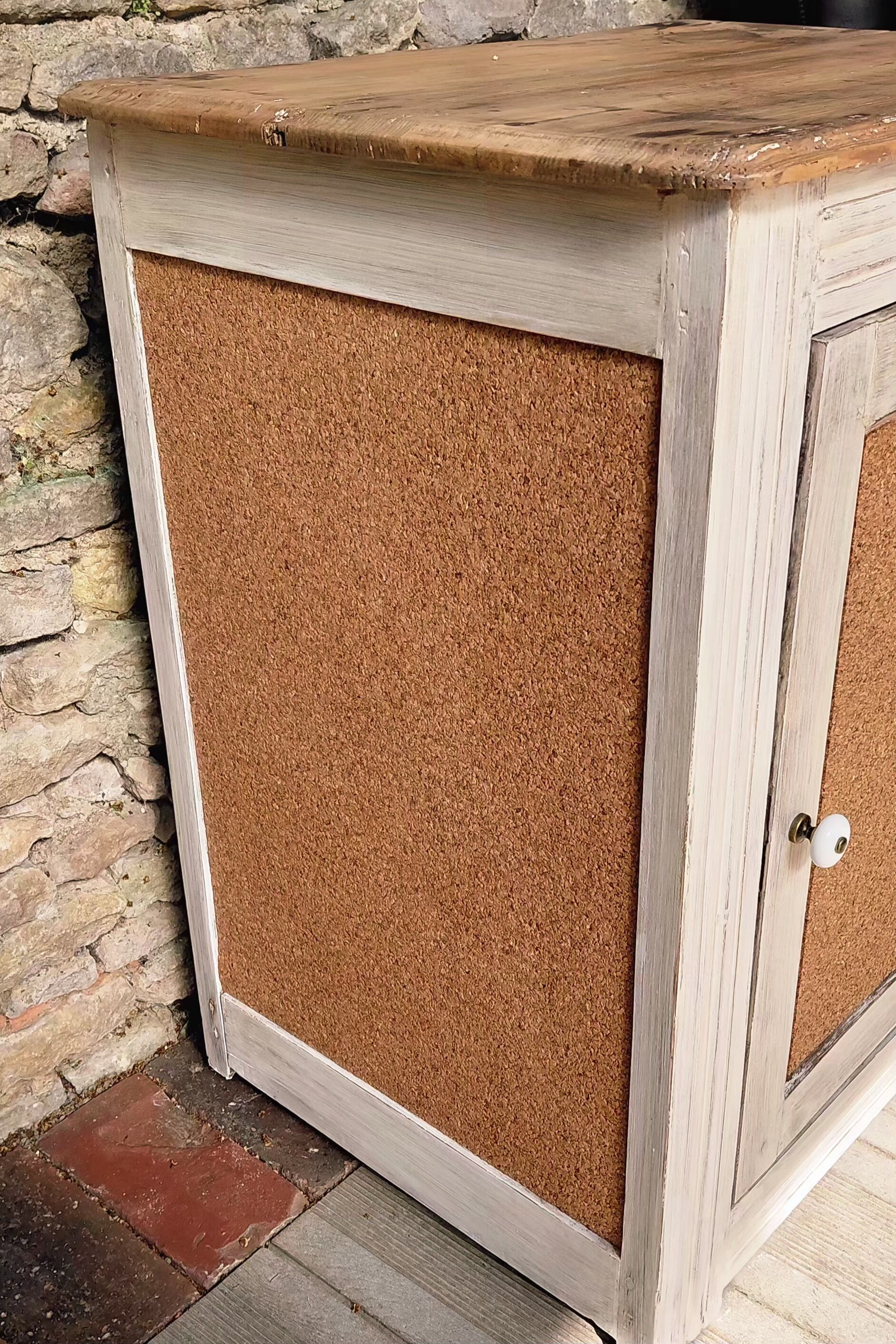 Petit confiturier vintage upcyclé – Blanc effet chaulé