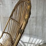 Fauteuil rotin vintage