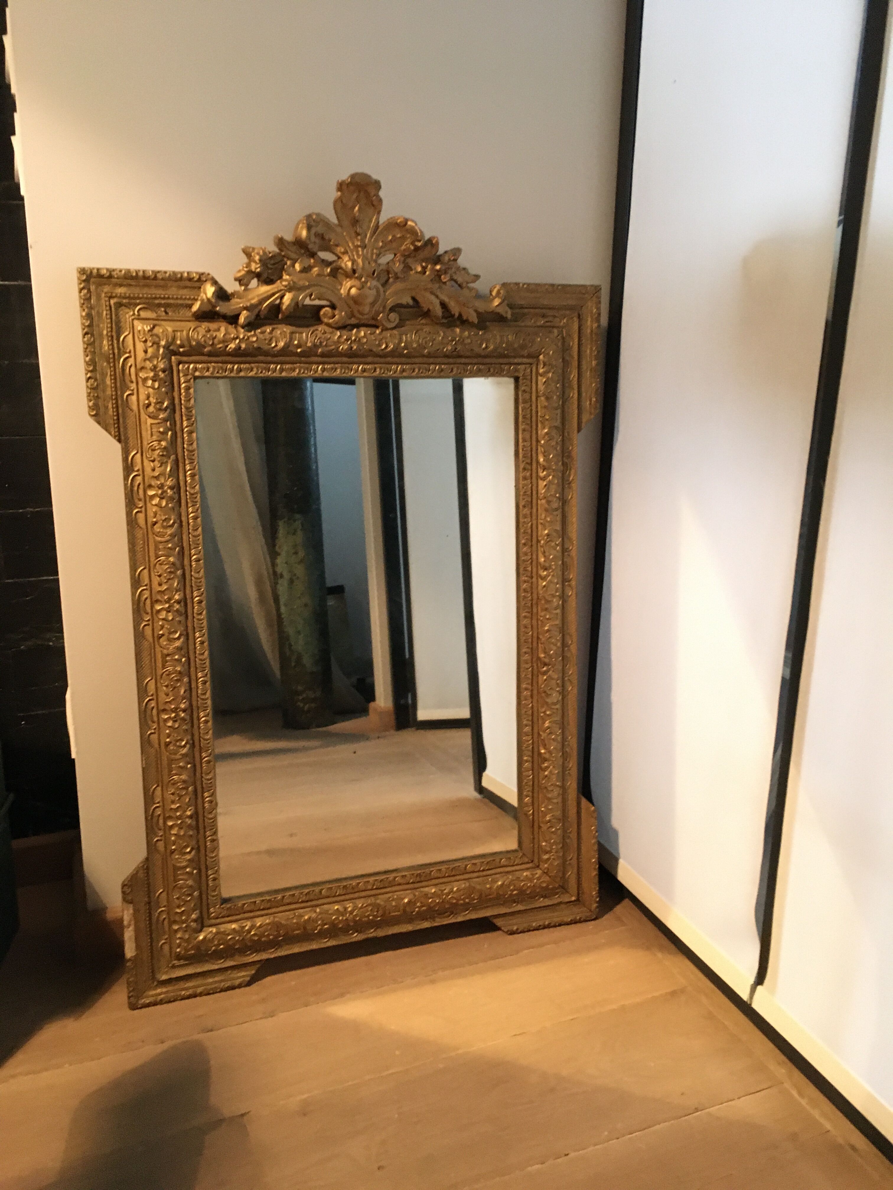 Old golden mirror