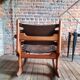 Vintage leather rocking chair by Angel Pazmino 1960