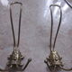 Lot de 4 patères ancienne en metal doré