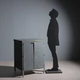 Vintage industrial furniture in wood and metal, Italy, 1960s, original