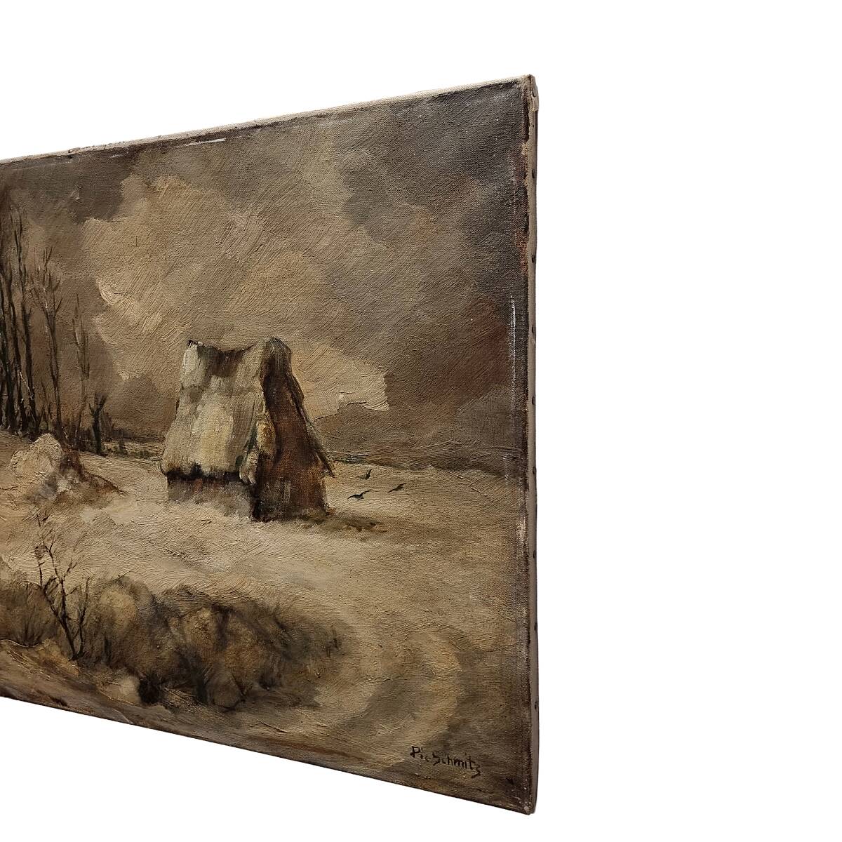Oil painting on canvas Winter Landscape By Pie Schmitz (1904-1972)