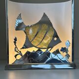 Lampe poisson signée vintage design années 50