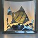 Fish lamp signed vintage design 50s