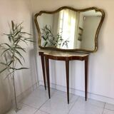 Large old gilded leaf mirror 131x76