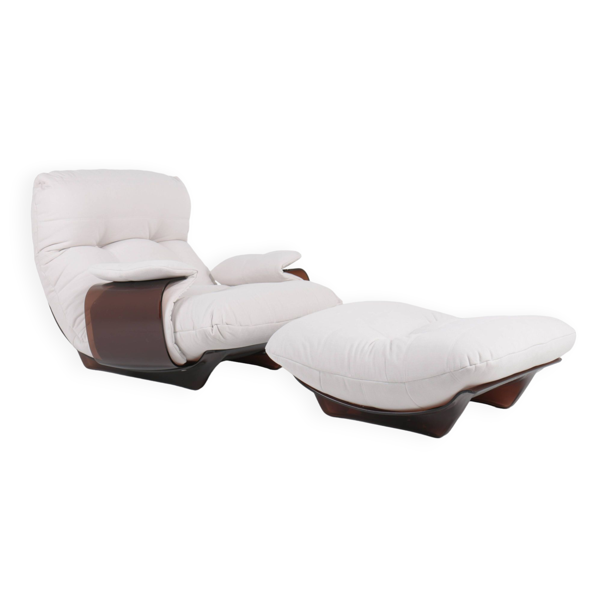 Armchair Marsala  with ottoman by Michel Ducaroy for Ligne Roset
