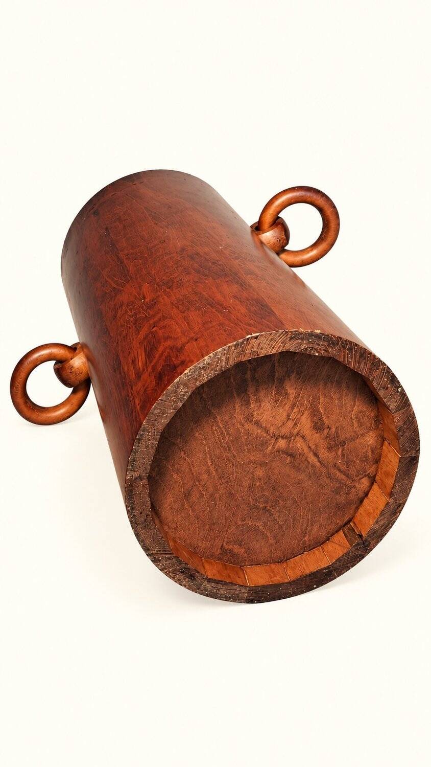 Brutalist/mid-century umbrella stand in walnut – Design 1950-70