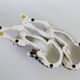 Large porcelain sculpture pair of leopards Italy 1970s Ronzan style