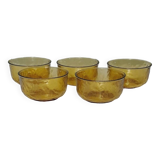 Set of 5 amber glass ramekins "L'Alsacienne"