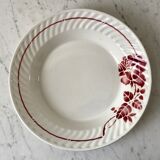 Hollow dish Saint-Amand pink flowers 30s