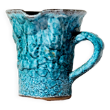 Blue textured ceramic handmade mug