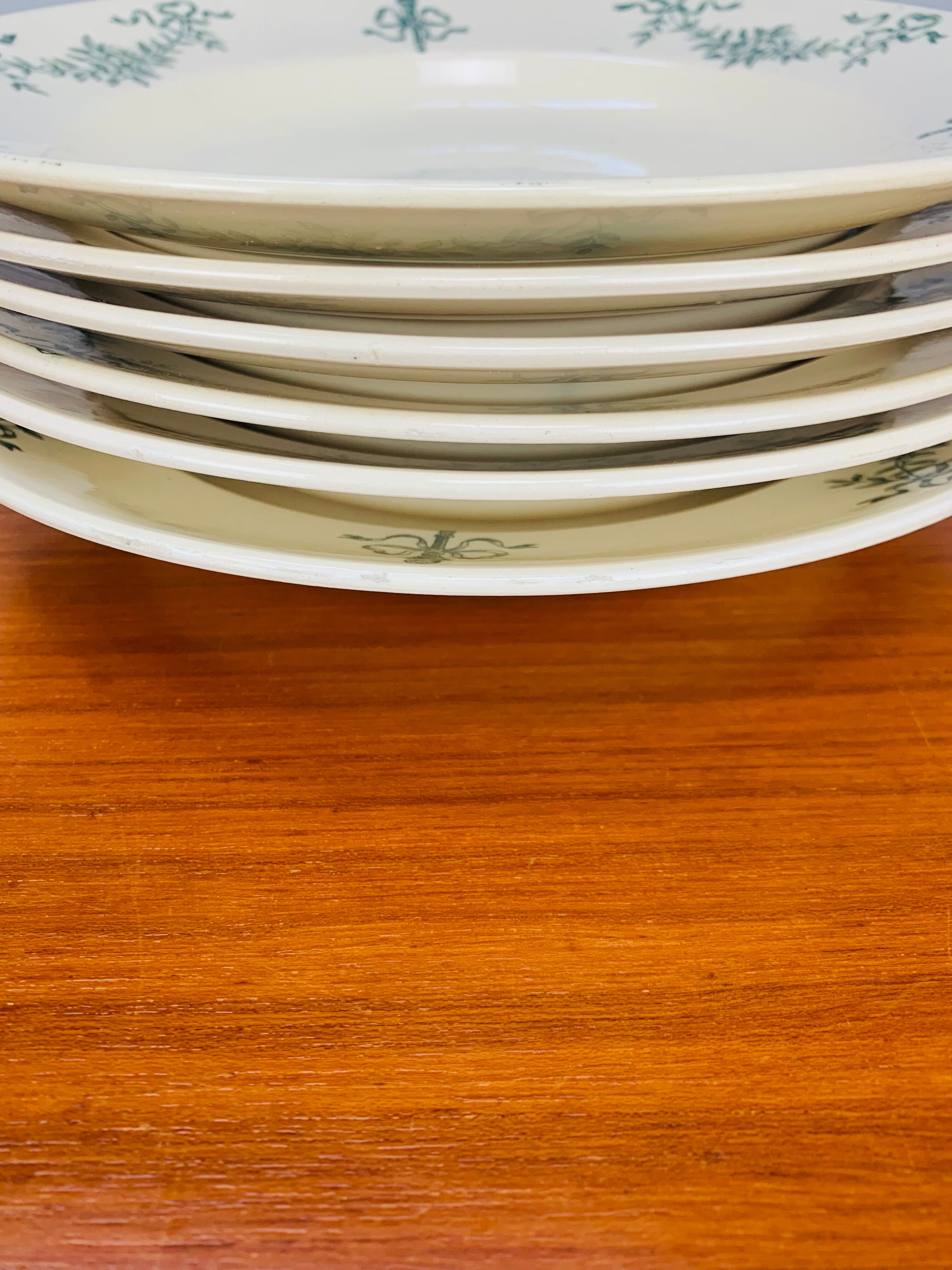 6 Sapho Lonchamp soup plates, iron earth